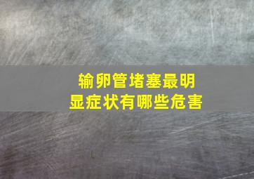 输卵管堵塞最明显症状有哪些危害