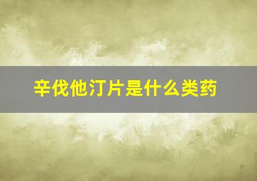 辛伐他汀片是什么类药