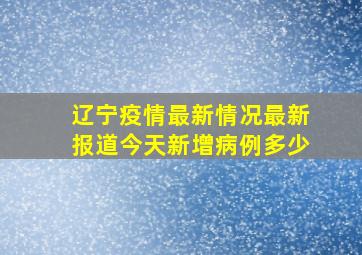 辽宁疫情最新情况最新报道今天新增病例多少