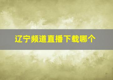 辽宁频道直播下载哪个