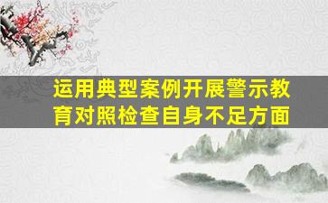 运用典型案例开展警示教育对照检查自身不足方面