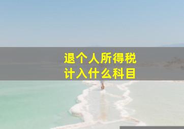 退个人所得税计入什么科目