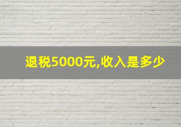 退税5000元,收入是多少