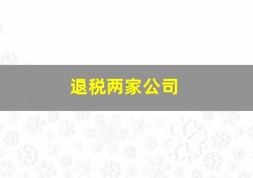 退税两家公司