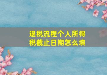 退税流程个人所得税截止日期怎么填