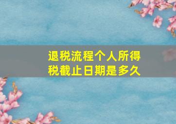 退税流程个人所得税截止日期是多久