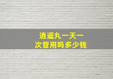 逍遥丸一天一次管用吗多少钱