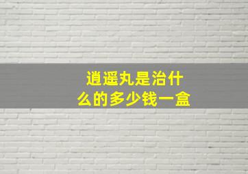 逍遥丸是治什么的多少钱一盒