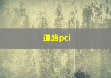 道路pci