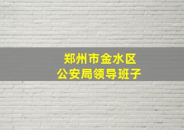 郑州市金水区公安局领导班子