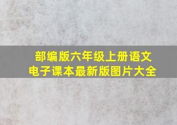 部编版六年级上册语文电子课本最新版图片大全