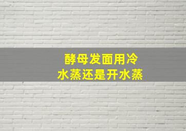 酵母发面用冷水蒸还是开水蒸