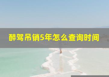 醉驾吊销5年怎么查询时间