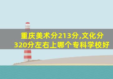 重庆美术分213分,文化分320分左右上哪个专科学校好