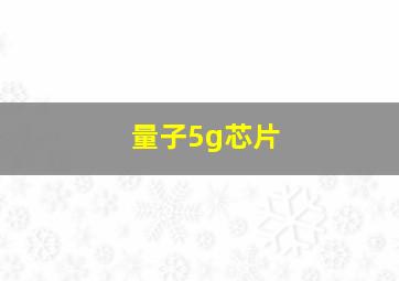 量子5g芯片