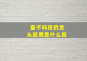 量子科技的龙头股票是什么股