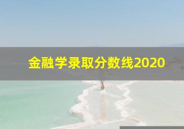 金融学录取分数线2020