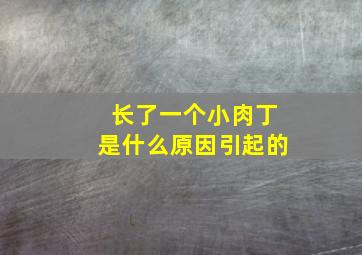 长了一个小肉丁是什么原因引起的