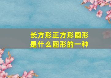 长方形正方形圆形是什么图形的一种