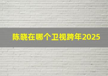 陈晓在哪个卫视跨年2025