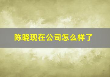 陈晓现在公司怎么样了