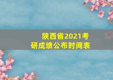 陕西省2021考研成绩公布时间表