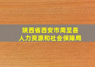 陕西省西安市周至县人力资源和社会保障局