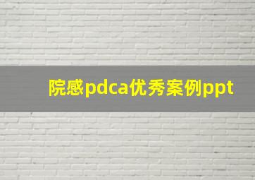 院感pdca优秀案例ppt