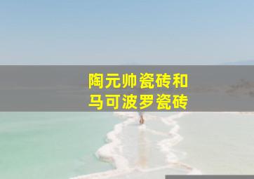 陶元帅瓷砖和马可波罗瓷砖