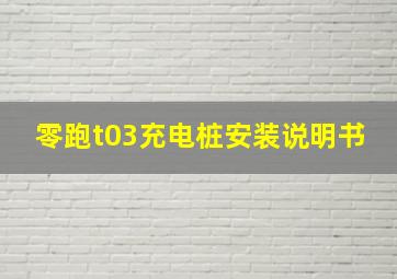 零跑t03充电桩安装说明书