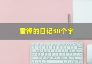 雷锋的日记30个字