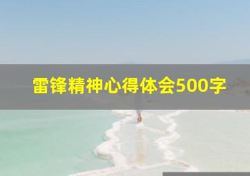 雷锋精神心得体会500字