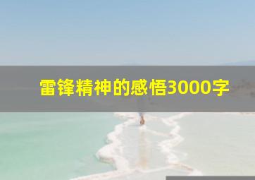 雷锋精神的感悟3000字