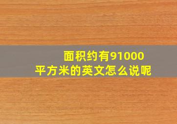 面积约有91000平方米的英文怎么说呢