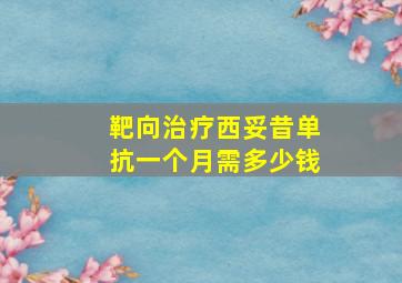 靶向治疗西妥昔单抗一个月需多少钱