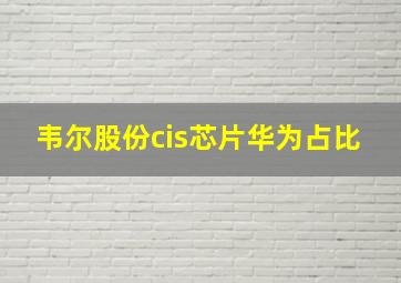 韦尔股份cis芯片华为占比