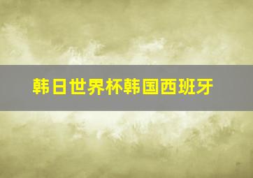 韩日世界杯韩国西班牙