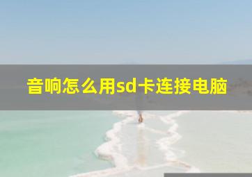 音响怎么用sd卡连接电脑