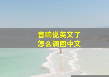 音响说英文了怎么调回中文