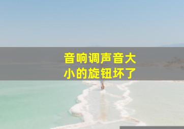 音响调声音大小的旋钮坏了