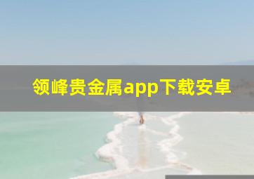 领峰贵金属app下载安卓