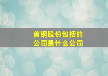 首钢股份包括的公司是什么公司