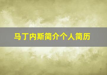 马丁内斯简介个人简历