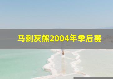 马刺灰熊2004年季后赛