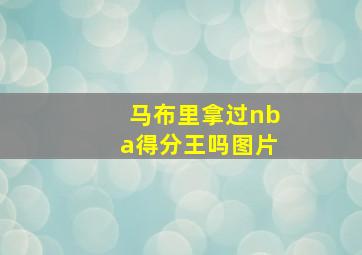 马布里拿过nba得分王吗图片