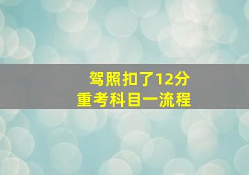 驾照扣了12分重考科目一流程