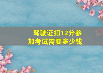 驾驶证扣12分参加考试需要多少钱