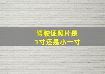 驾驶证照片是1寸还是小一寸