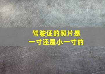 驾驶证的照片是一寸还是小一寸的