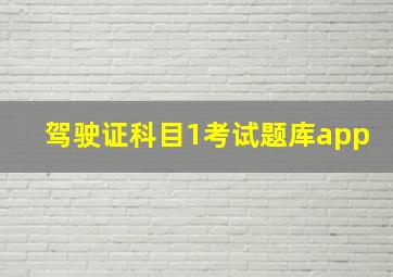 驾驶证科目1考试题库app